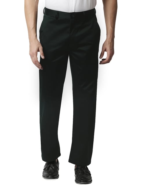 Buy Men Green Solid Low Skinny Fit Casual Trousers Online  753404  Peter  England