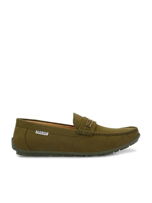 Prolific Men's Olive Green Casual Loafers-picture-28