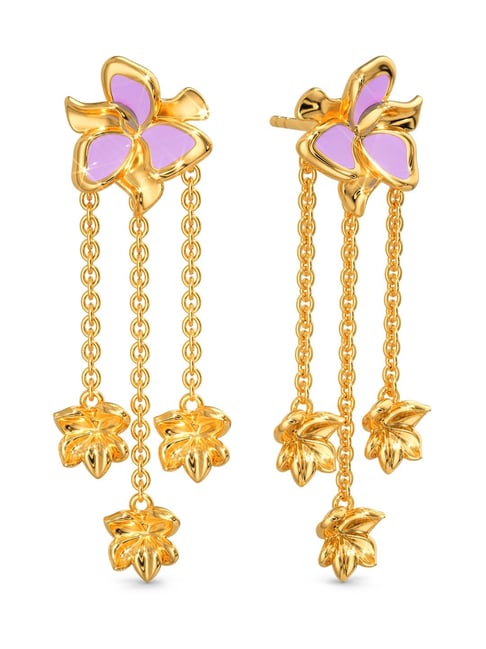 Melorra 18K Floral Stylist Gold Earrings : Amazon.in: Fashion