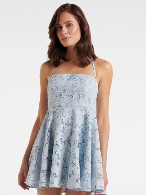 Buy AND Light Blue Lace Dress for Women Online @ Tata CLiQ