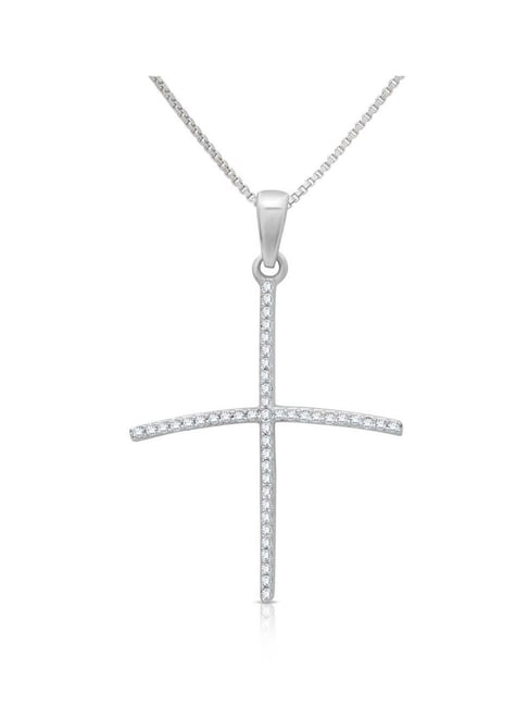 Dainty Sideways Brushed Metal Cross Necklace (GOLD, ROSE GOLD OR SILVE -  FENNO FASHION, LLC