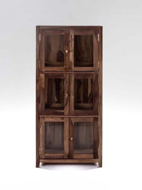 Fabindia Brown Sheesham Wood Textured Cabinet-Fabindia Home-HomeFurnishing-TATA CLIQ