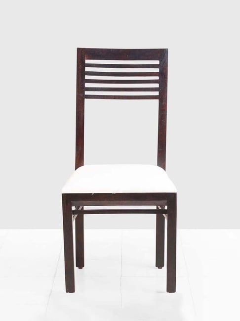 Fabindia Home Home White & Brown Sheesham Wood Dining Room Chair-Fabindia Home-HomeFurnishing-TATA CLIQ