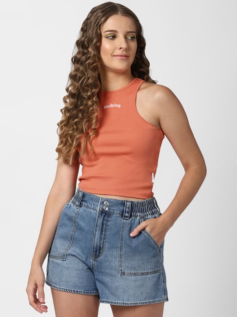 forever 21 orange crop top