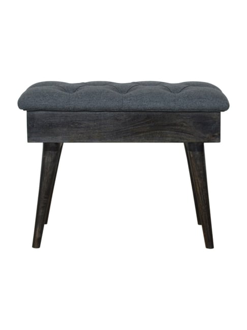 Artisan Furniture Black Tweed Storage Bench Brown Finish-Artisan Furniture-HomeFurnishing-TATA CLIQ