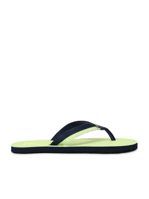 Adidas Men's MARVELLO M Navy & Lime Green Flip Flops