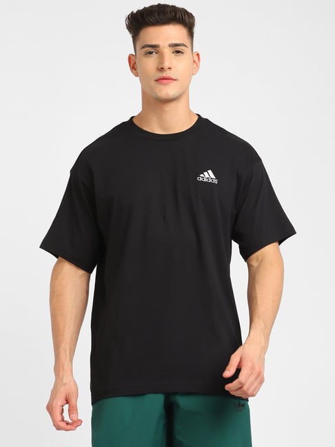adidas Black Round Neck T-Shirt