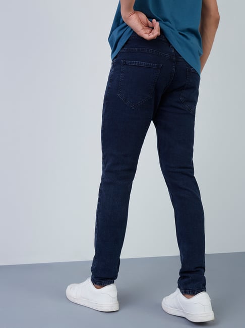 Buy WES Casuals Dark Blue Slim Fit Jeans from Westside