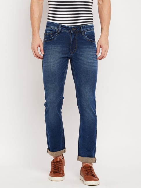 Duke Blue Slim Fit Lightly Washed Jeans-picture-24