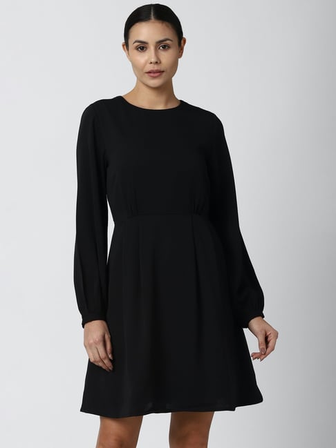 Van Heusen Black Regular Fit A-Line Dress Price in India