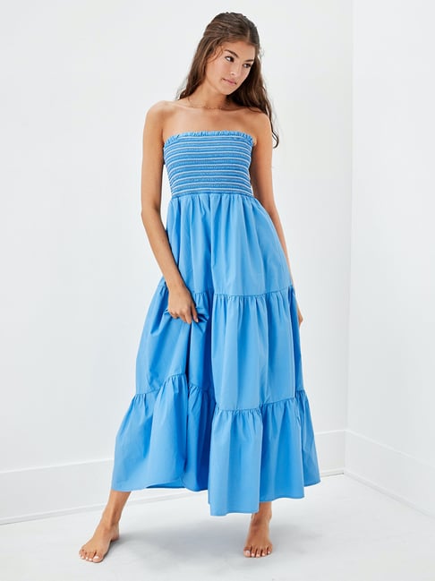 american eagle fit and flare dress American Eagle Outfitters + Lace-Up Back Fit & Flare Dress