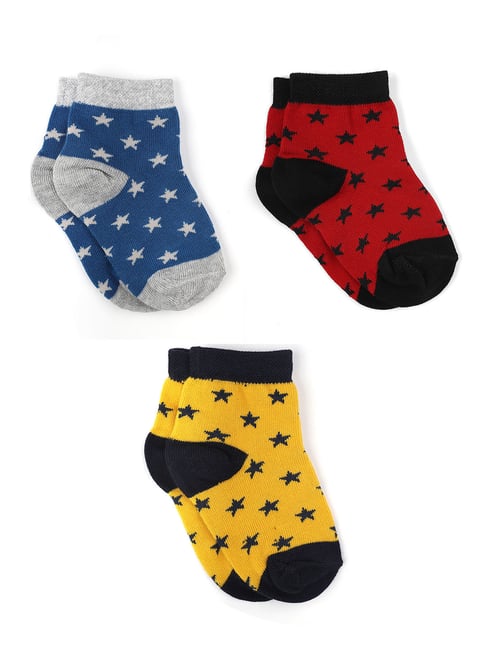 Bodycare Kids Anti-Bacterial Multicolor Printed Socks (Pack Of 3)