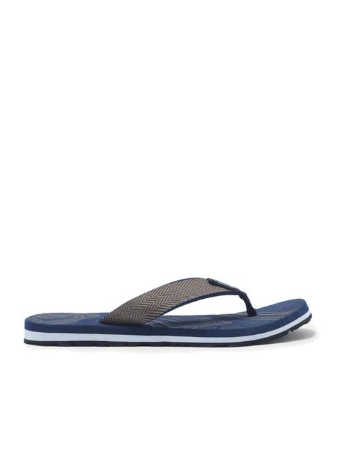 Woodland Men s Navy Beige Flip Flops