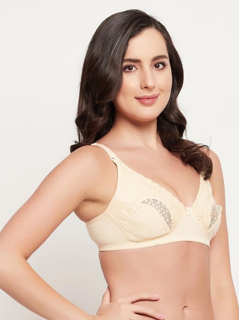 Cream Lace Non Padded Bra