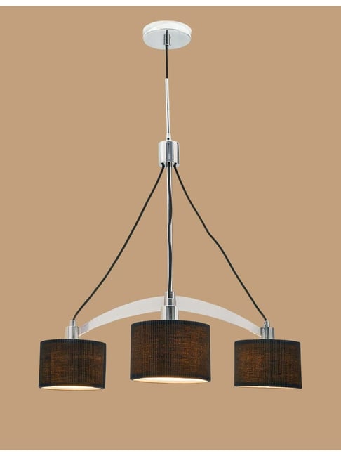 Kapoor E Illuminations 'Collins' Black & Silver Metal 3-In-1 Chandelier