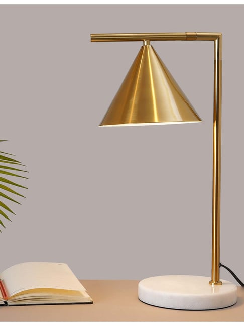 kapoor lamp shades Kapoor E Illuminations 'Marsden' Golden & White Marble Table Lamp - Set of 1-picture-18