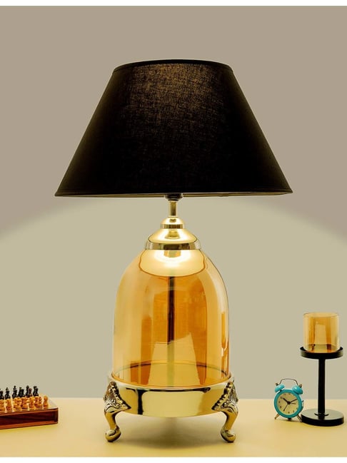 kapoor lamp shades Kapoor E Illuminations 'Serenity' Navy & Antique Gold Glass Table Lamp - Set of 1-picture-19