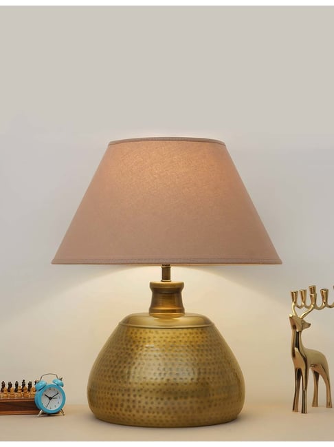 kapoor lamp shades Kapoor E Illuminations 'Magalie' Light Pink & Golden Metal Table Lamp - Set of 1-picture-21