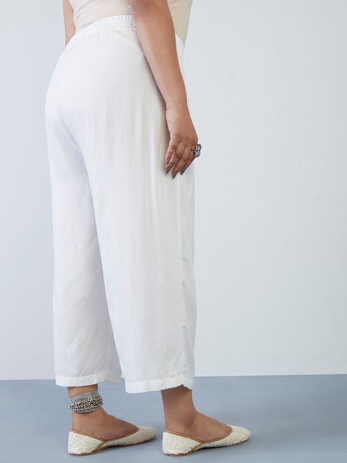 Buy Diza Curves by Westside Off-White Palazzo for Online @ Tata CLiQ