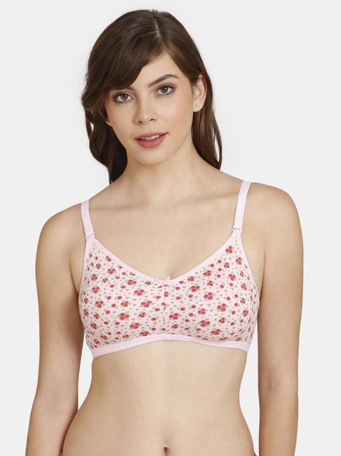 Buy Rosaline by Zivame Pink Printed Non-padded Bra for Women Online @ Tata  CLiQ