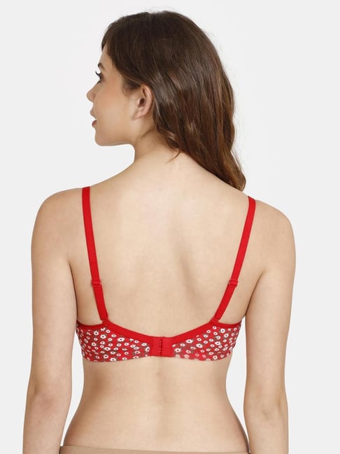 Buy Rosaline by Zivame Red Lace Half Coverage Balconette Bra for