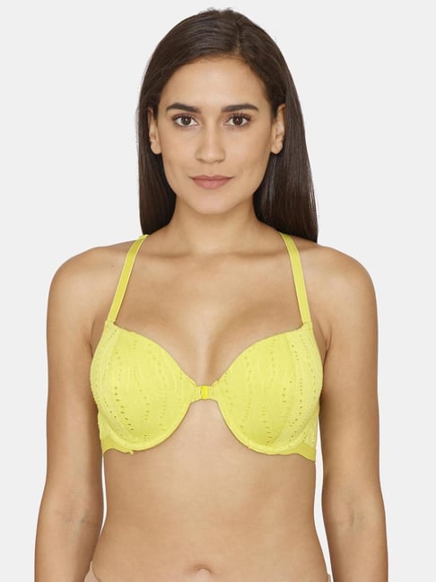 Buy Zivame Green Self Print Padded Bra for Women Online @ Tata CLiQ