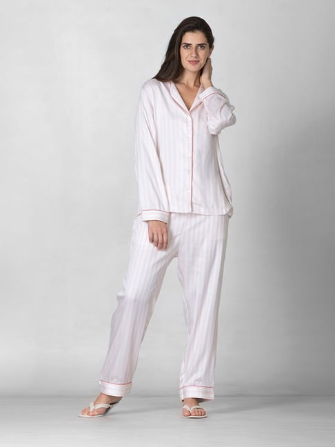 Ladies white cotton discount pyjamas