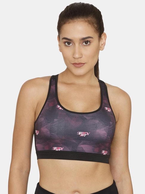 Buy Zelocity by Zivame Multicolor Printed Sports Bra for Women