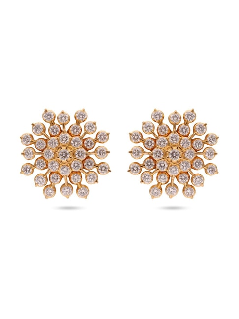 Daily Wear Round Diamond Earrings For Kids, 2 Gms, 14 Kt at Rs 27000/pair  in Mumbai