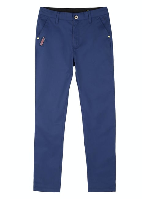 Allen Solly Junior Navy Solid Trousers