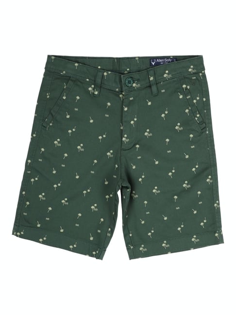 Allen Solly Junior Green Printed Shorts