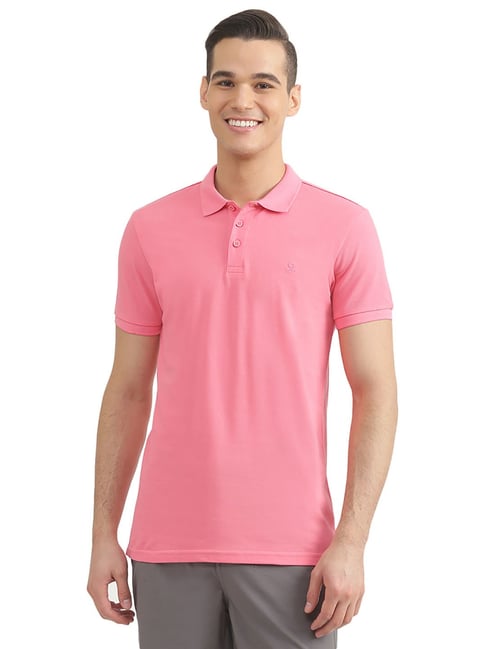 United Colors of Benetton Pink Regular Fit Polo T-Shirt