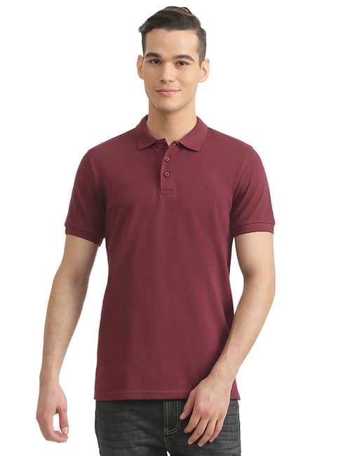 United Colors of Benetton Maroon Regular Fit Polo T-Shirt