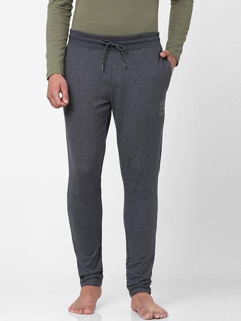 Jack & Jones Grey Regular Fit Self Pattern Trackpants-picture-32