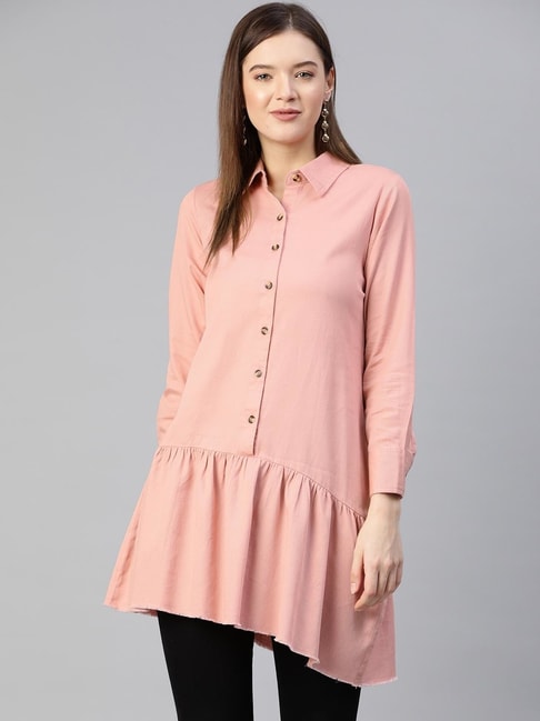 Melon by PlusS Pink Regular Fit Tunic Price in India