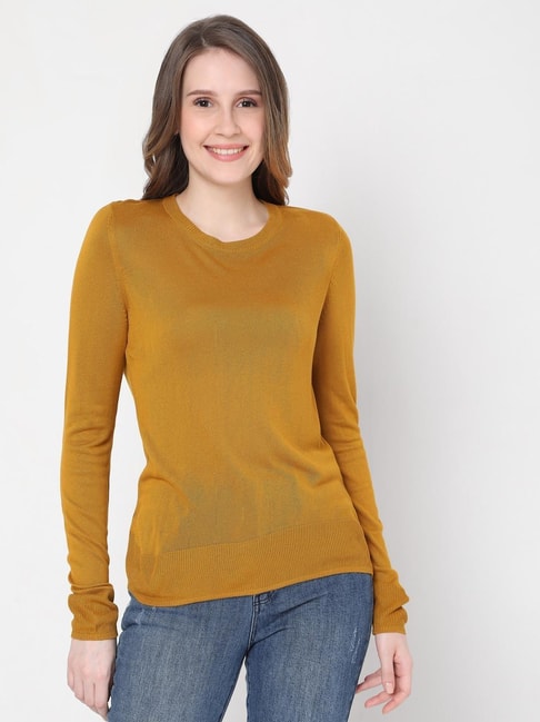 Vero Moda Mustard Regular Fit Sweater