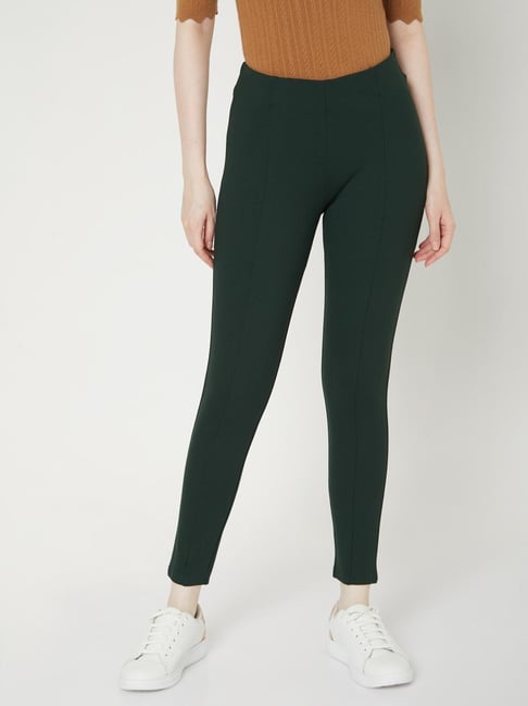 Vero Moda Dark Green Slim Fit Jeggings