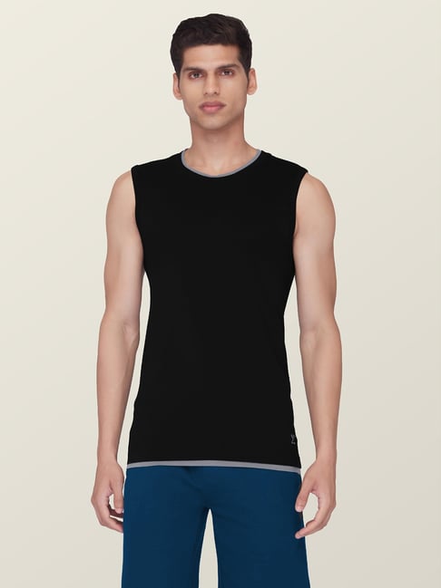 XYXX Black High Moisture Absorbing Gym Vest-picture-12