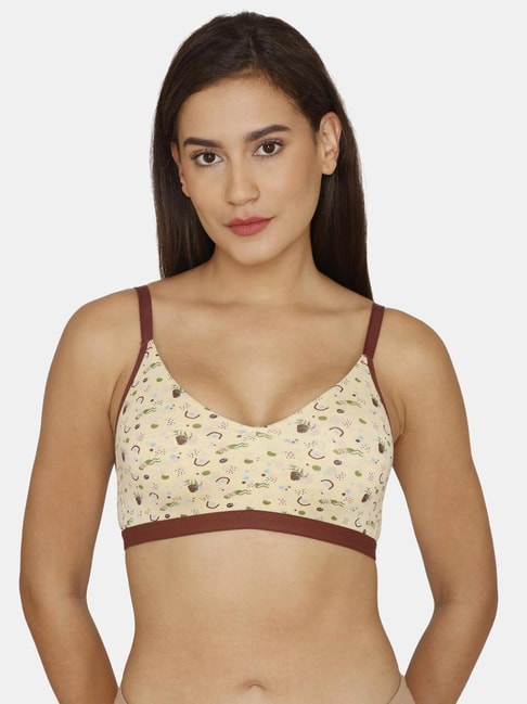Buy Rosaline by Zivame Yellow Lace Half Coverage Padded Bra for Women's  Online @ Tata CLiQ