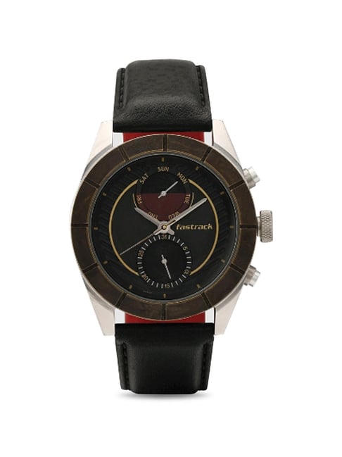 Fastrack leather watches for mens hot sale