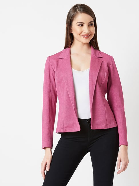 Miss Chase Pink Textured Blazer-picture-33