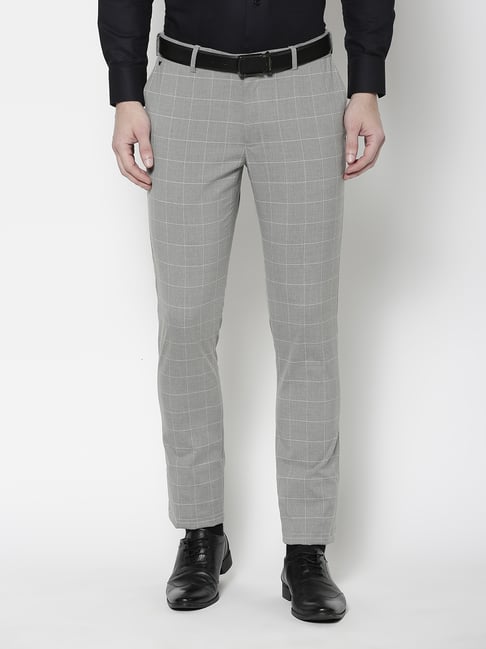 River Island skinny check trousers in navy  ASOS