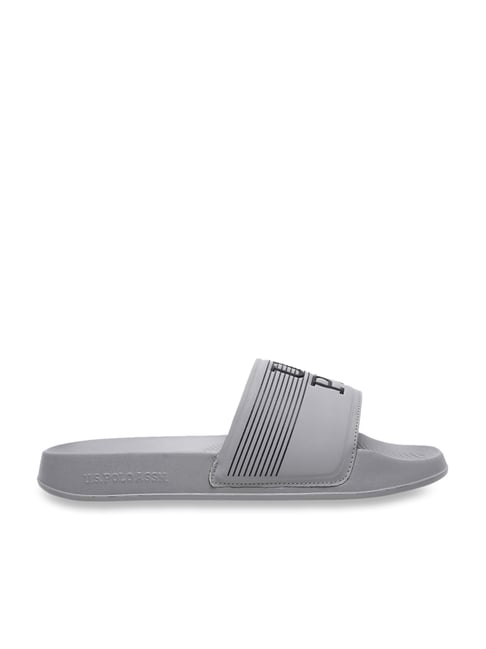 U S Polo Assn U.S. Polo Assn. Men's BEESLEY 4.0 Grey Slides