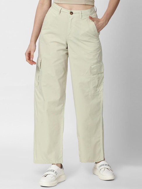 New Design Autumn Womens Cotton Pants Army Green Loose Flare Pants Pockets  Ladies Trousers Women Pants Plus Size GK919