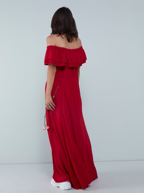 strapless open back dress Red A-Line Pleated Button Midi Dress & Reviews - Red - Dresses