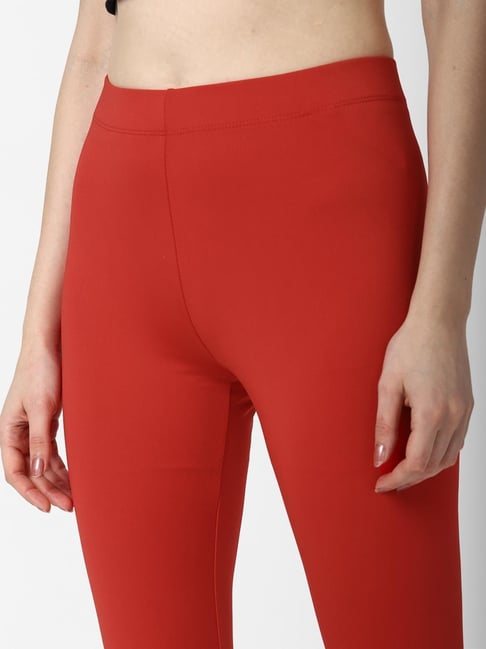 EVERLAST Woman's Strawberry Red Stretch ribbed leggings | OVS