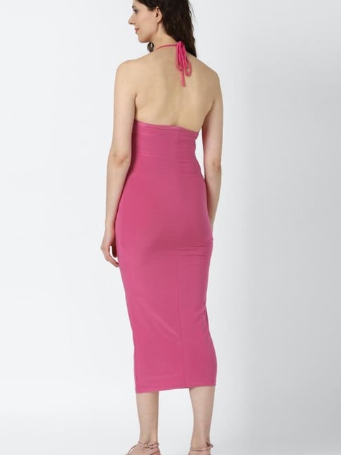 open lace back dress Akris Sleeveless Knit Tube Dress in Peach at Nordstrom, Size 8 main image 0