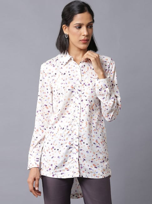 W Off-White Polka Dots Shirt-picture-12