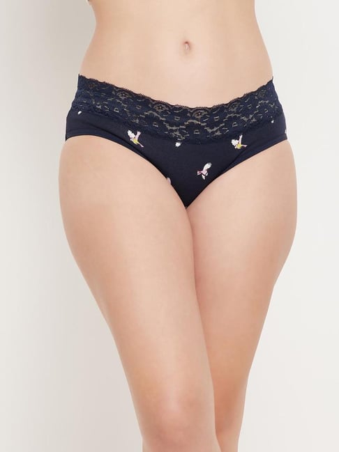 Buy Clovia Navy Printed Panty for Women Online @ Tata CLiQ