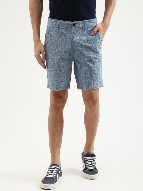 United Colors of Benetton Light Blue Slim Fit Shorts